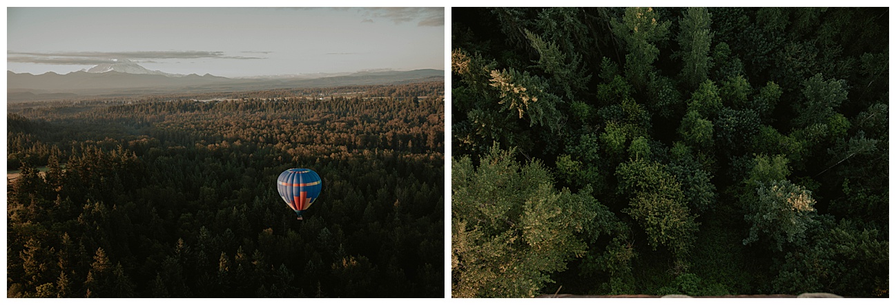 hot air balloon at sunrise