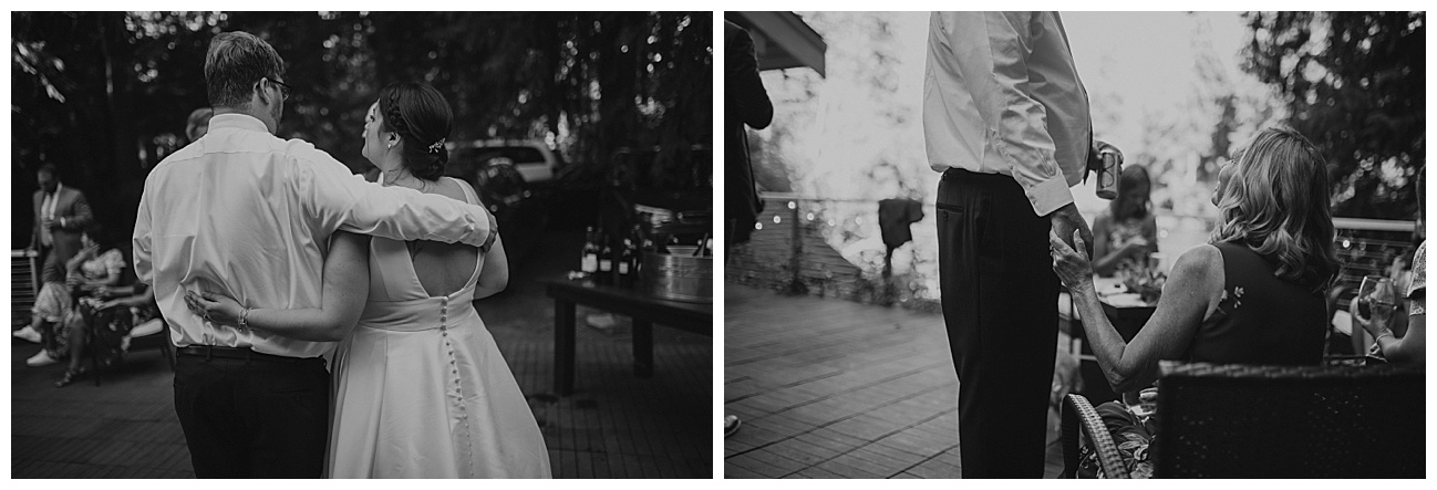 moments during covid wedding on bainbridge island 