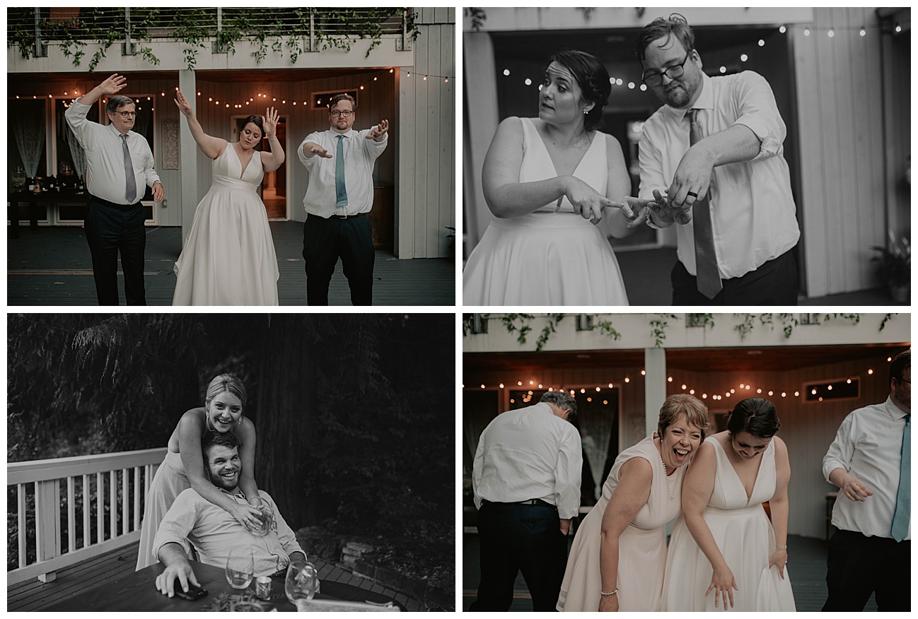 fun wedding dancing moments with family 