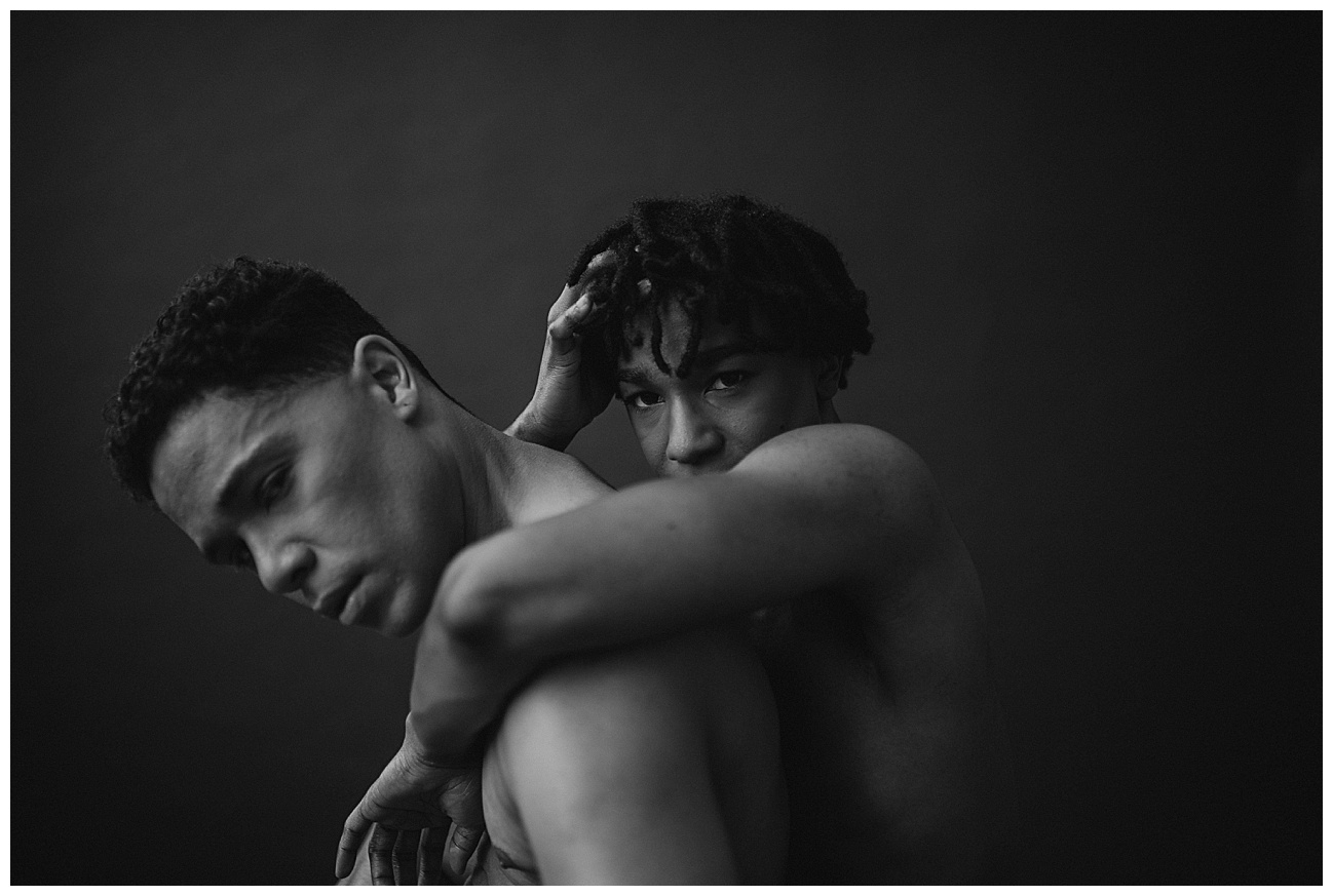 black and white couples portrait 