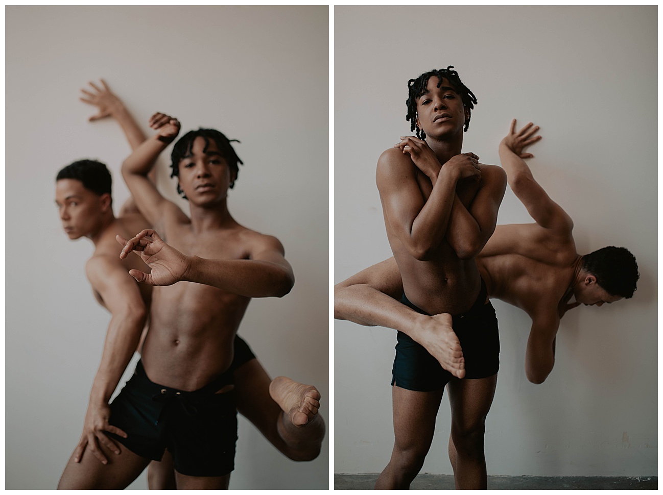 dancing drag queens out of drag, at seattle boudoir studio