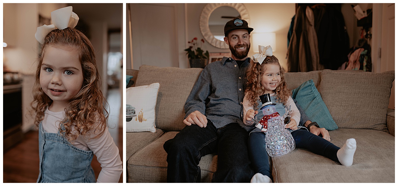 father and daughter at home