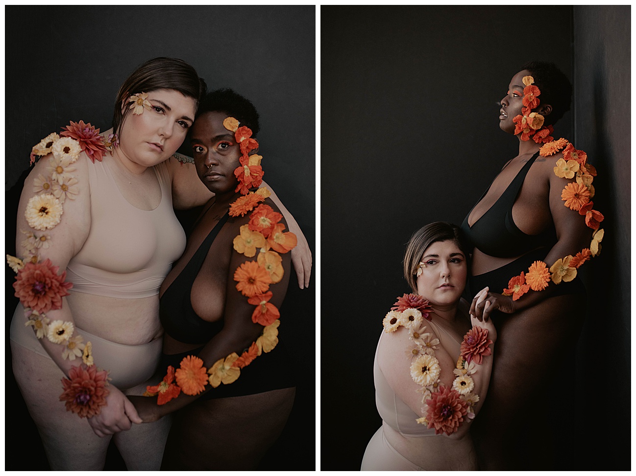 flowers covered on models