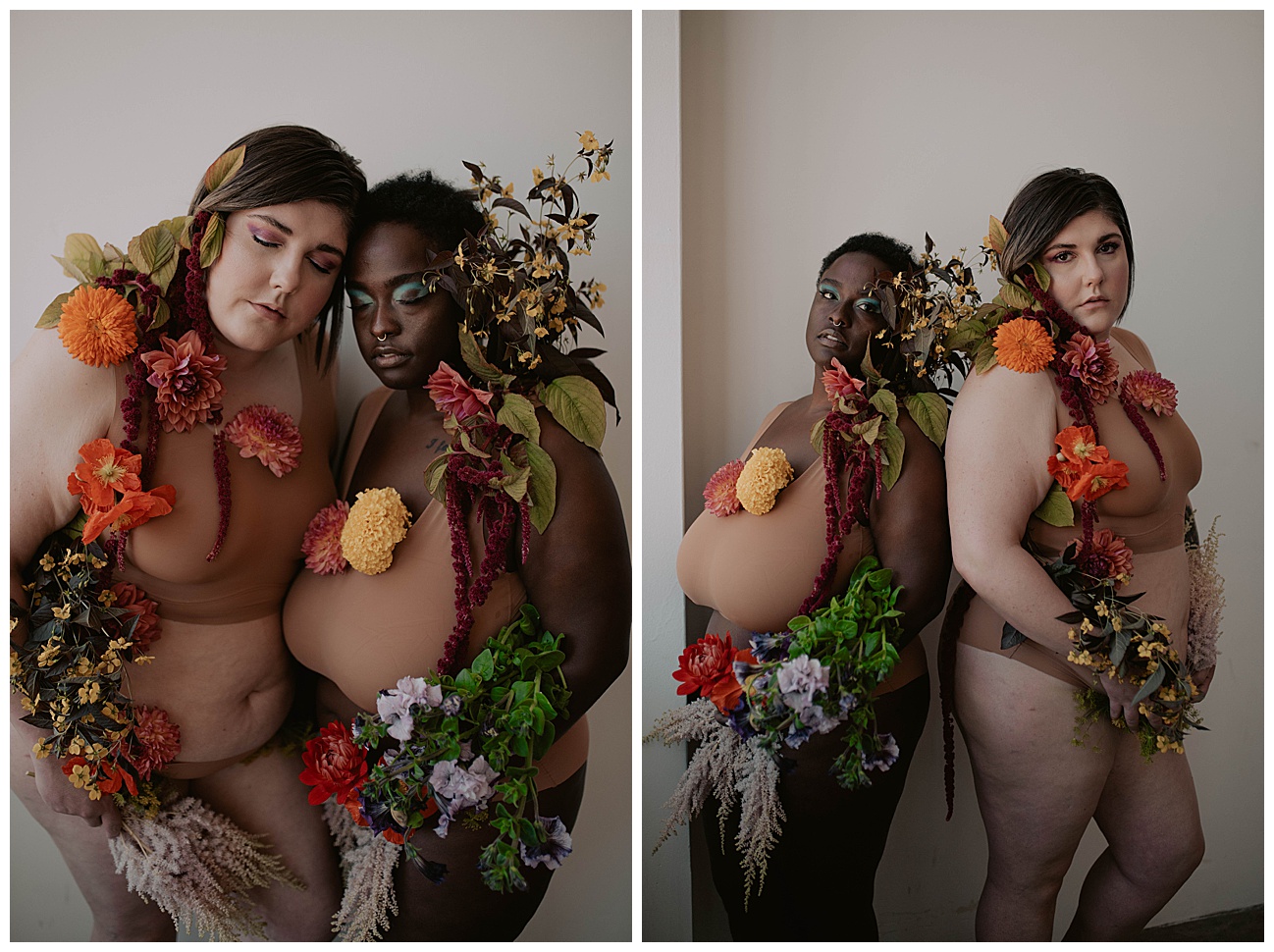 covered in real flowers boudoir studio