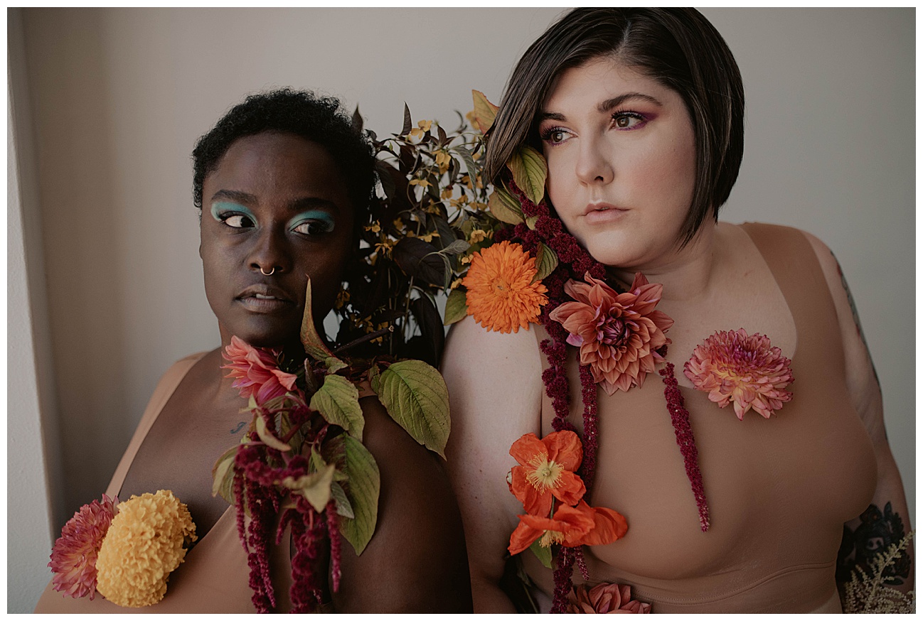 colorful styled boudoir photos