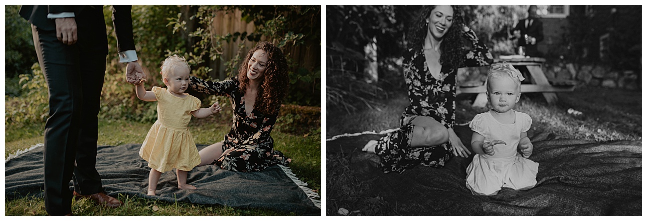 family picnic in seattle backyard