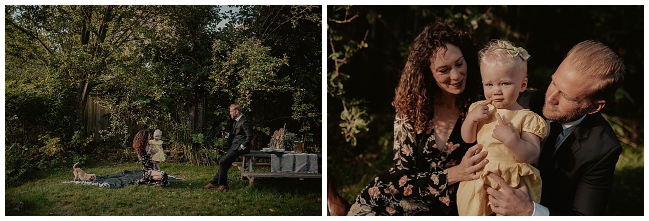 family photo session in backyard 