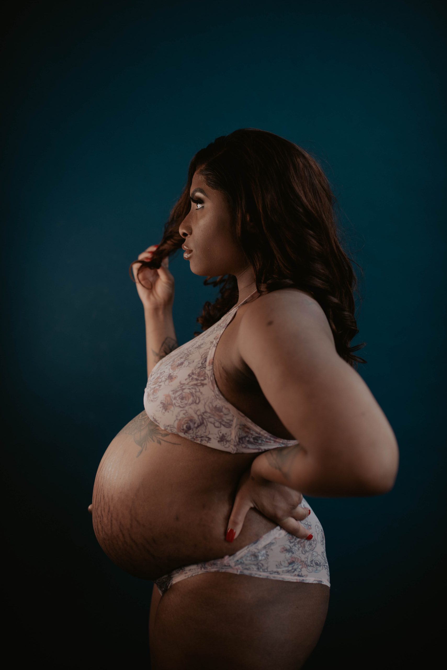 The Sacredness of Maternity Boudoir with Deja