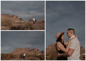 arizona desert, cactus, engagement