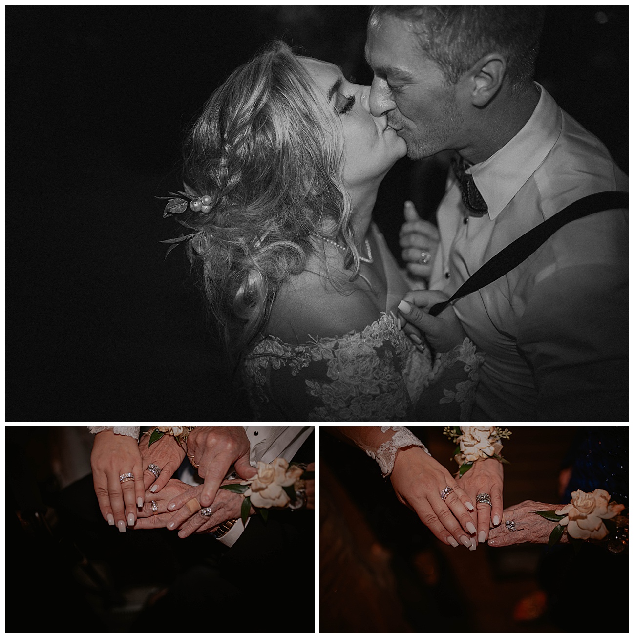 three generations of wedding rings at gray bridge venue