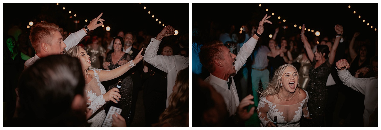 dancing moments during wedding reception at gray bridge venue