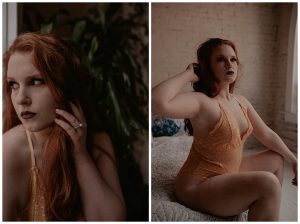 banana stand studio, neon lights, emerald lingerie, red head, seattle studio, seattle boudoir, bellingham boudoir, boudoir, pioneer square,