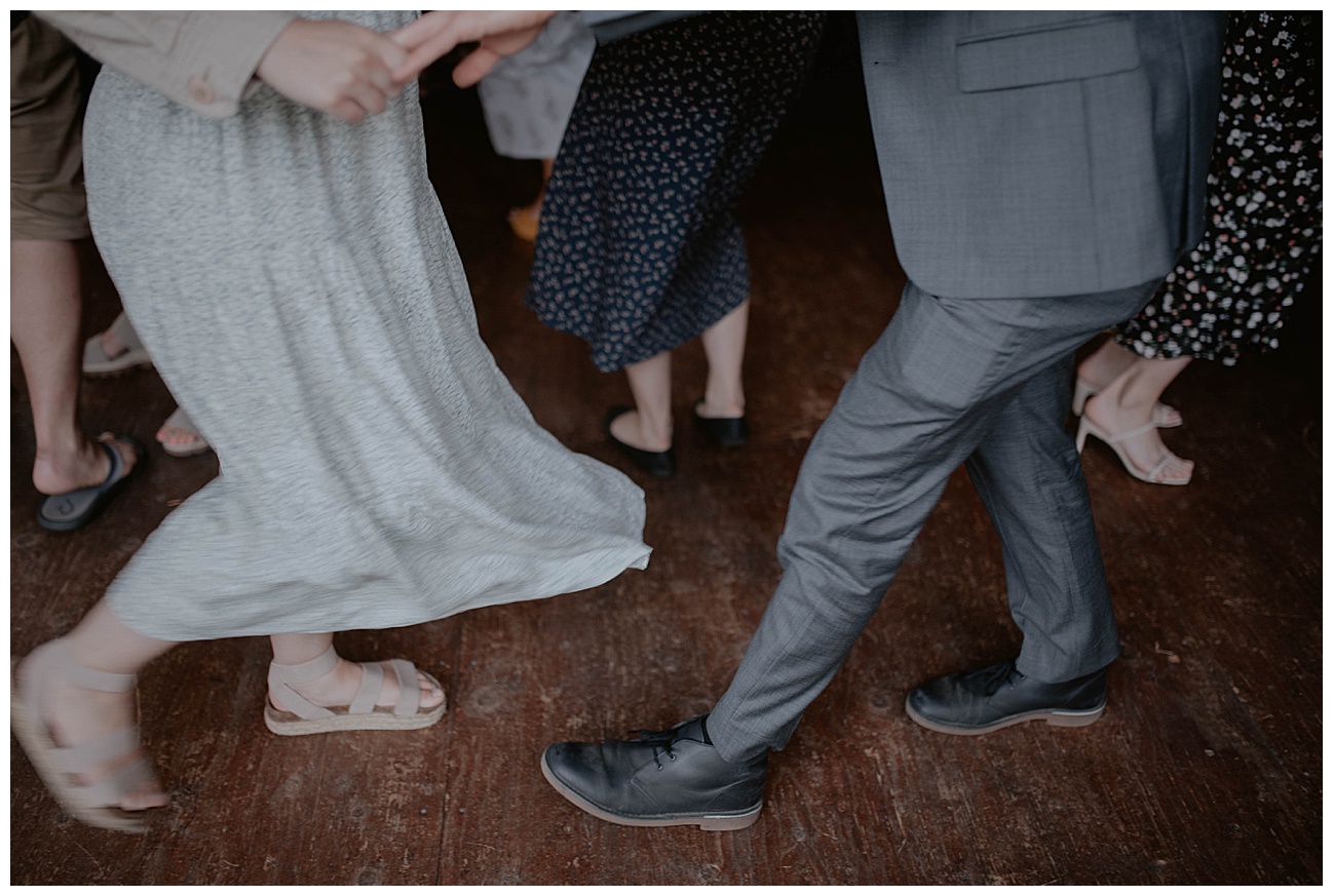 wedding guest dancing at wedding 