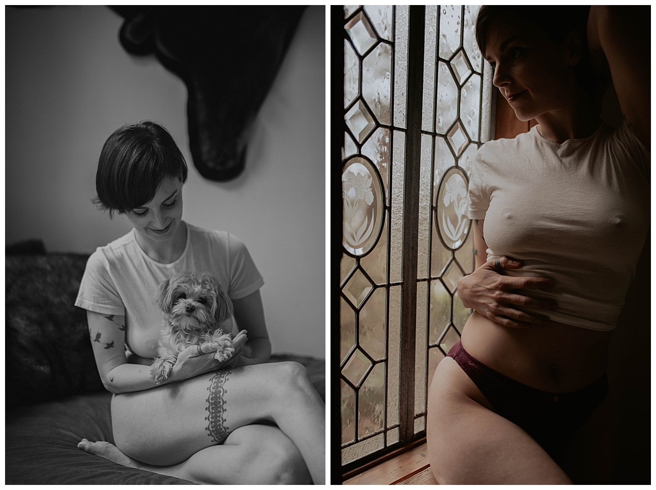 white tshirt boudoir