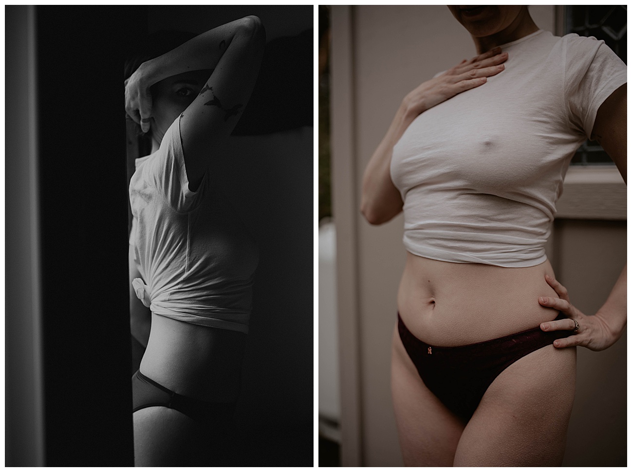 outdoor boudoir, white t-shirt boudoir, 