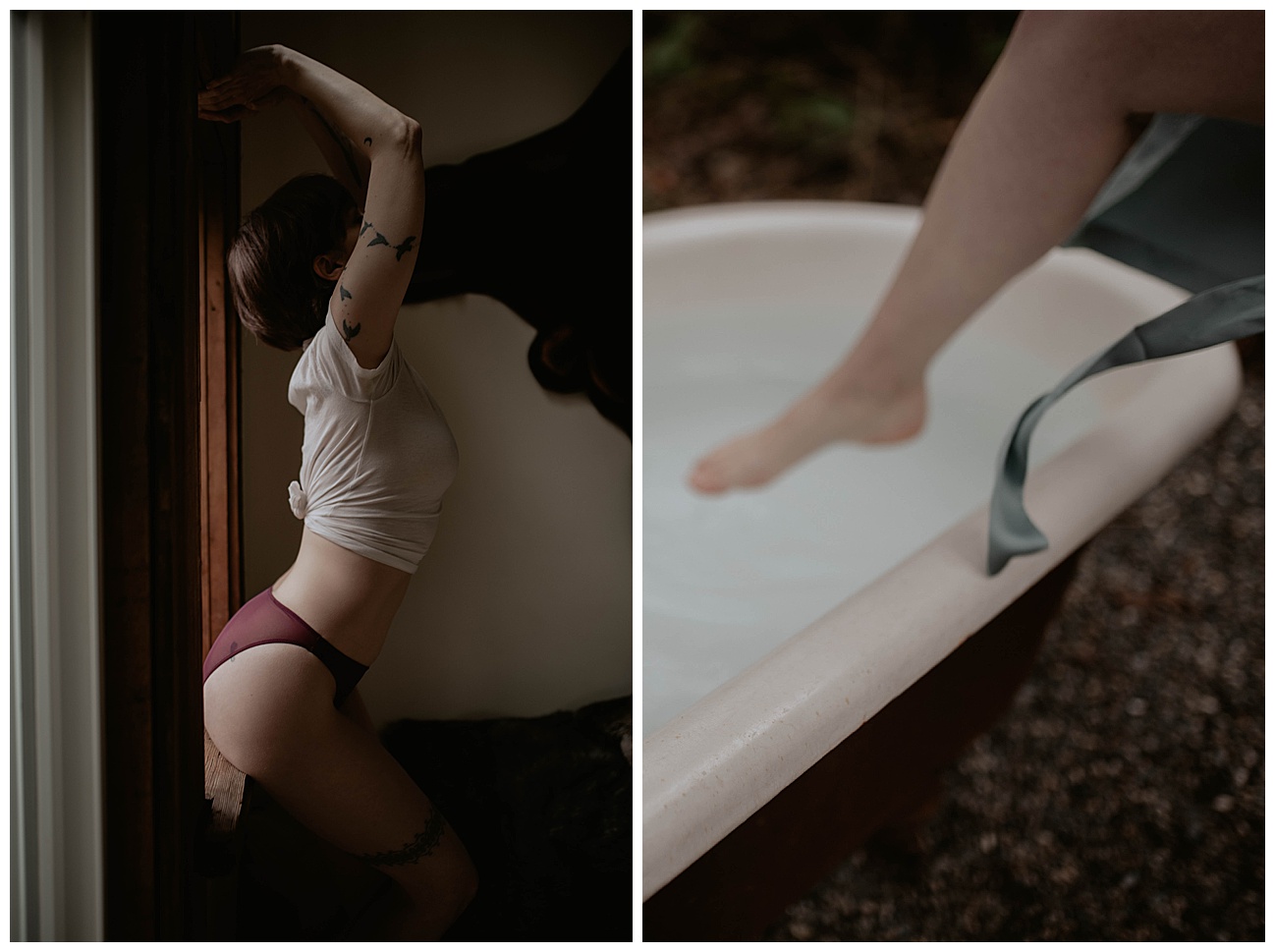 bathtub boudoir, outdoor clawfoot tub